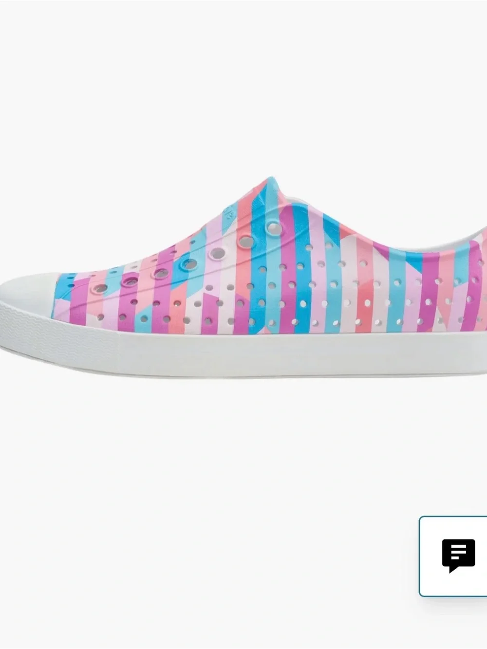 Native Shoes Kids Striped Water Shoe in Pink, Blue & White
